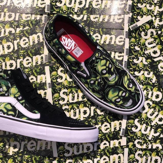 vans slip on x supreme