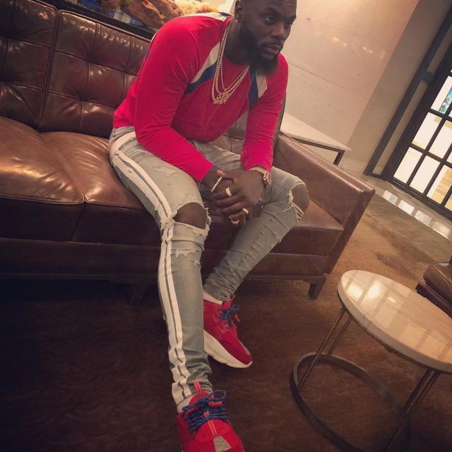 Shoes Versace red Lance Stephenson on his account Instagram