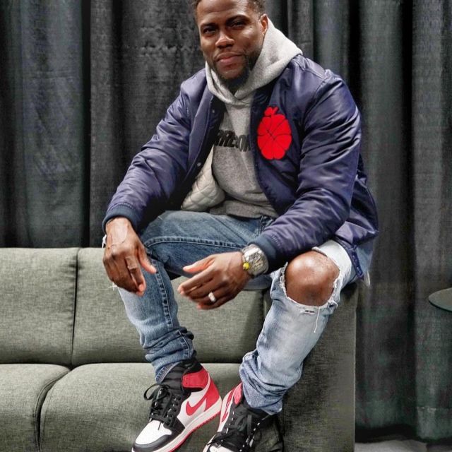 Zapatillas Jordan 1 Retro High Track Red de Kevin Hart en su cuenta de Instagram