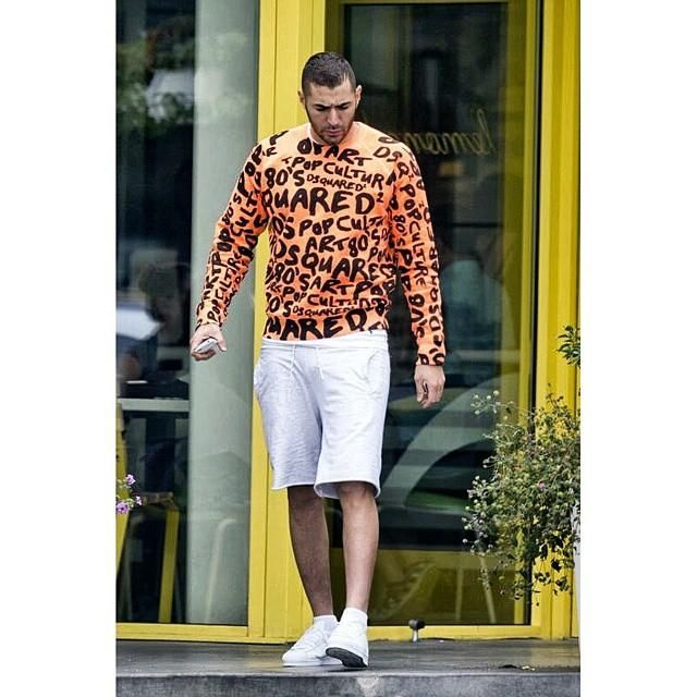sweater orange Dsquared2 Karim Benzema 