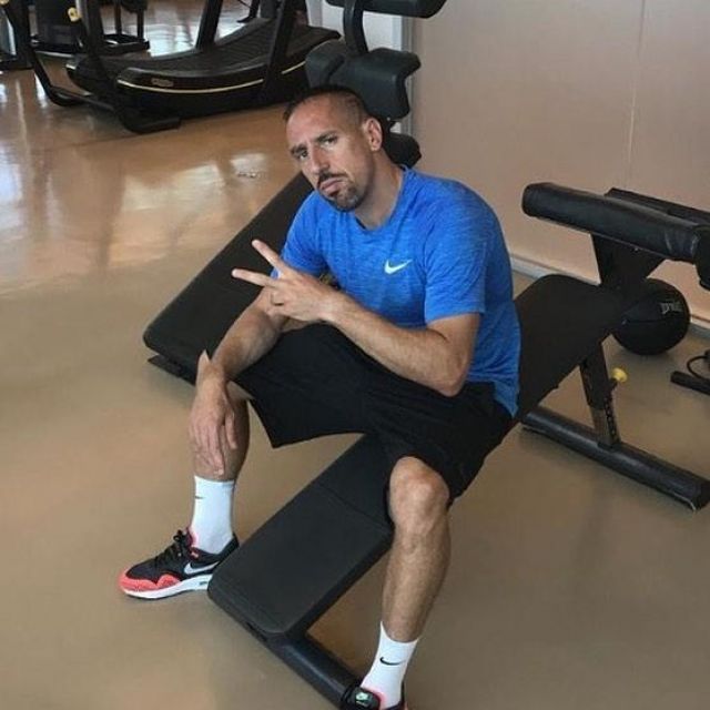 The pair of socks worn by Ribery on his post Instagram