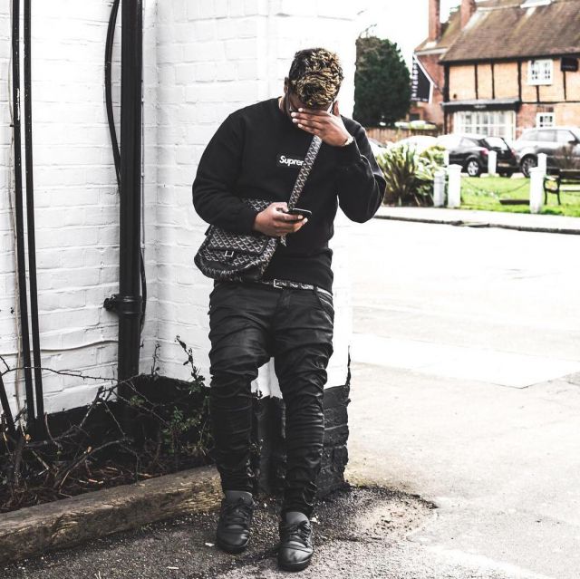 yeezy powerphase black outfit