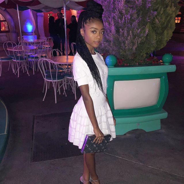 The white dress opening ceremony of Skai Jackson on his account of Instagram (version long sleeve)