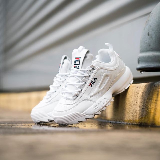 The pair of Fila Disruptor on the 