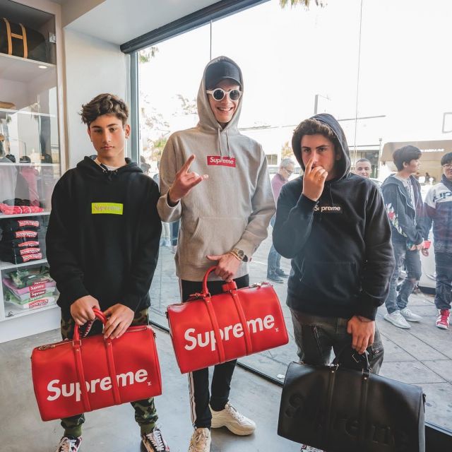 supreme box logo green on black