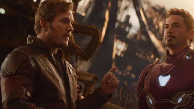 Red leather jacket worn by Star Lord / Peter Quill (Chris Pratt) as seen in Avengers: Infinity War