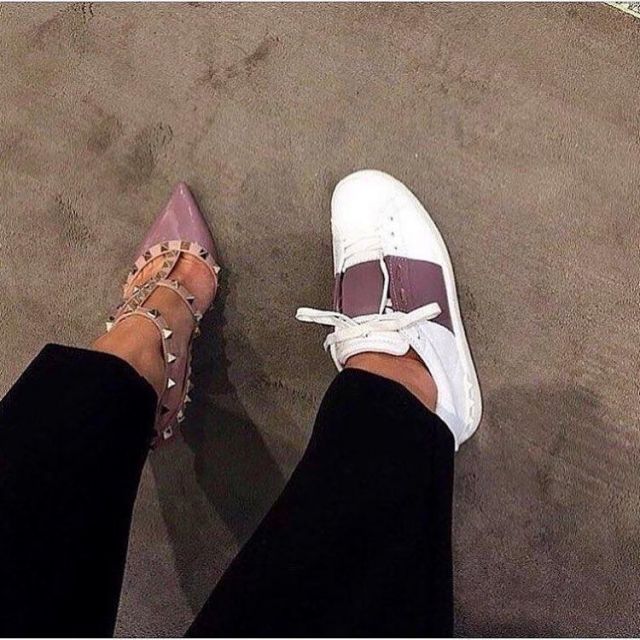 shoes valentino purple seen on the 