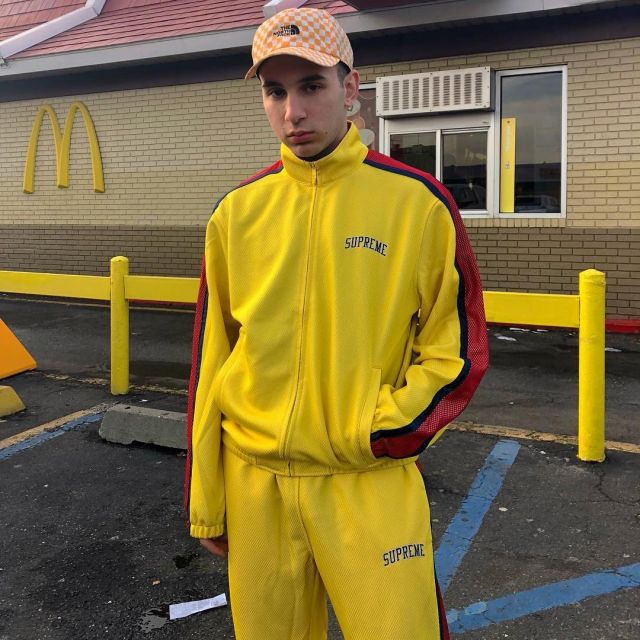 supreme bonded mesh track jacket