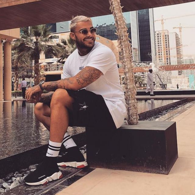 Les sneakers noires Balenciaga Speed Trainer de Thibault G. (Thibault Garcia, aka Thibault Miami) sur Instagram
