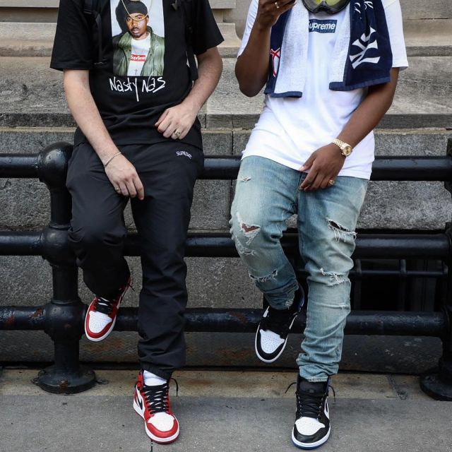 supreme nas tee black