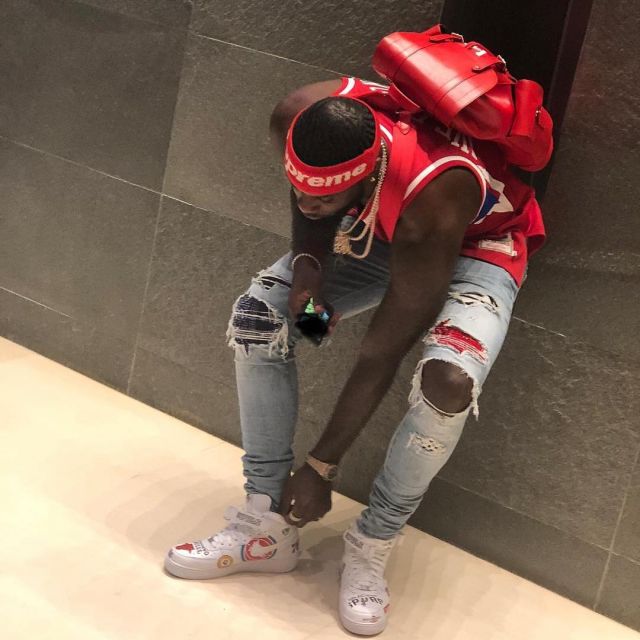 The AIR FORCE 1 MID white Lance Stephenson on his account Instagram