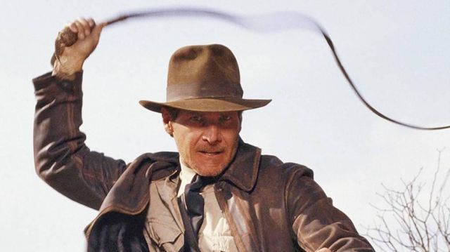El látigo utilizado por Indiana Jones (Harrison Ford) en Indiana Jones y el  Templo Maldito