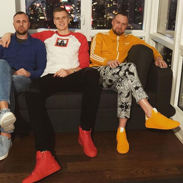 Sneakers yellow Adidas pw tennis HU to a friend of Kristaps Porzingis on  Instagram | Spotern