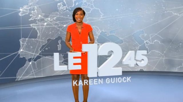 The red dress of Kareen Guiock in The 12:45 to M6 of the 28/06/2018