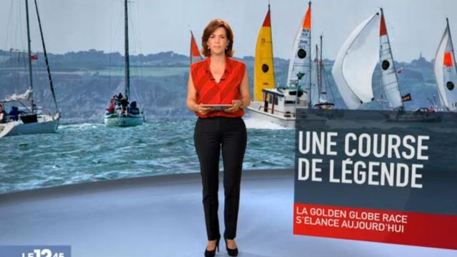 La Blouse fluide à rayures rouges de Nathalie Renoux dans Le 12:45 de M6 du 01/07/2018