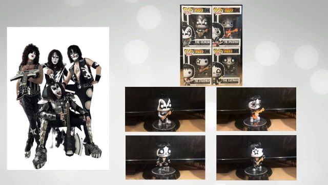 The figurine of the group Kiss the demon in the youtube video My Funko Pop Rocks Collection