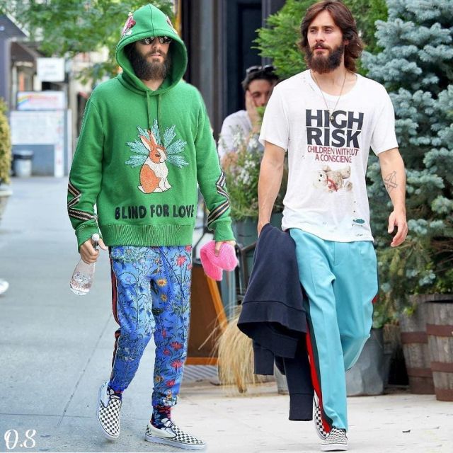 Vans checkered plaid black and Jared Leto on the post instagram of outfitsociety | Spotern