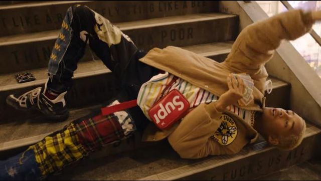 The cover red Louis Vuitton x Supreme of Jaden Smith in his video clip  Ghost (ft. Christian Rich)