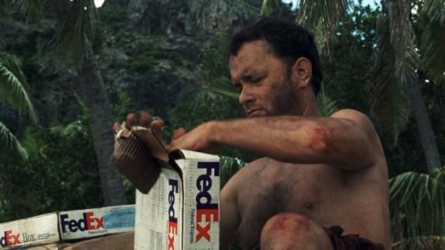 FedEx pack used by Chuck Noland (Tom Hanks) as seen in Cast Away