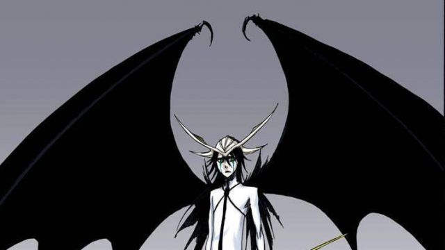 The replica of the wings of vampire Ulquiorra in Bleach