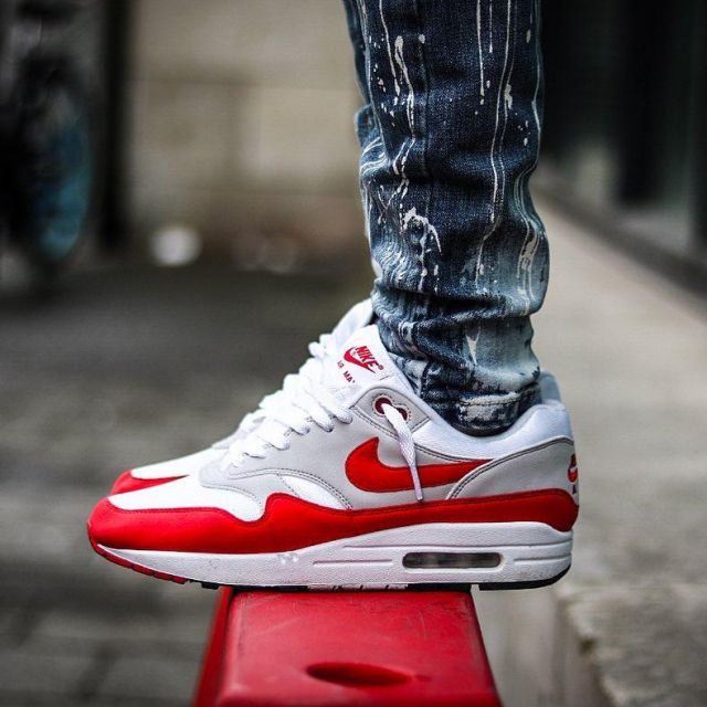 Sneakers white and red low Nike Air Max 