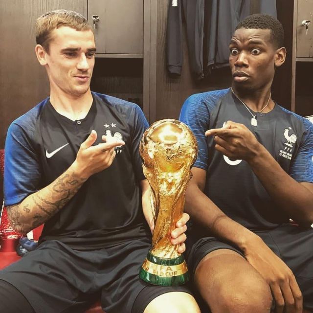 The replica of the world cup view on Instagram with Antoine Grizemann and Paul Pogba