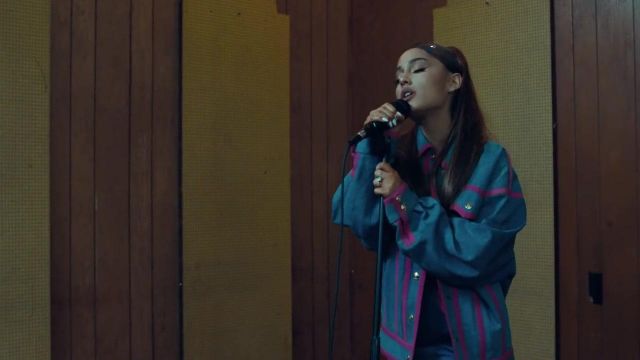 Jacket denim Chanel 90's of Ariana Grande in the movie clip Dance to this  ft. Troye Sivan | Spotern