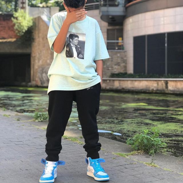 off white jordan 1 blue outfit