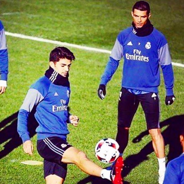 The black shorts Adidas Real Madrid worn by Enzo Zidane in training on Instagram
