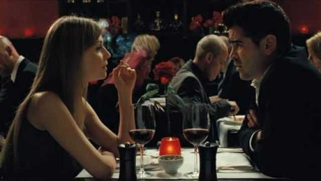 In Bruges restaurant with Colin Farrell and Clemence Poesy