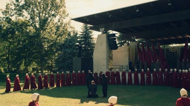 The Coronation Park in Ontario, Canada where we were filming the scenes of ceremonies seen in The Handmaid''s Tale S01E04