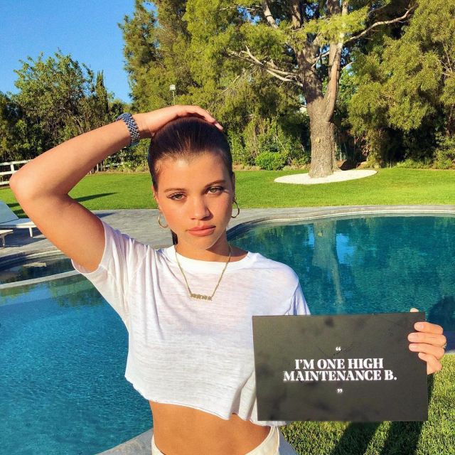 The crop top white Sofia Richie on instagram