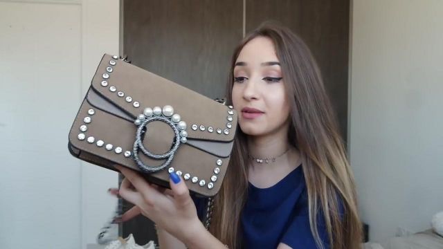 The bag with chain Shein in the  video BIG HAUL/TRY ON SPRING 2018, Bershka, Zara, Pull&bear.. OnlyCarlaMakeup