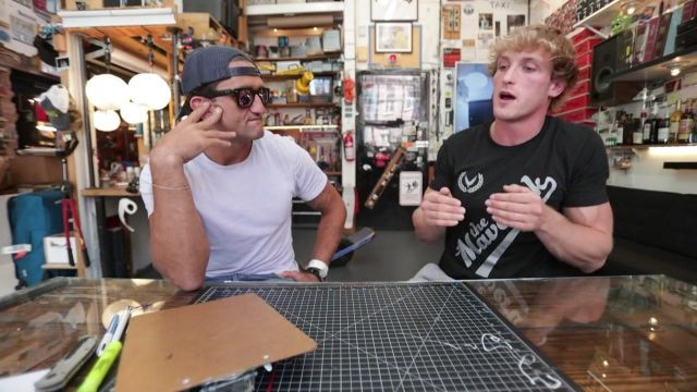 The black t-shirt Maverick Logan Paul in his youtube videos "The Logan Paul Interview"