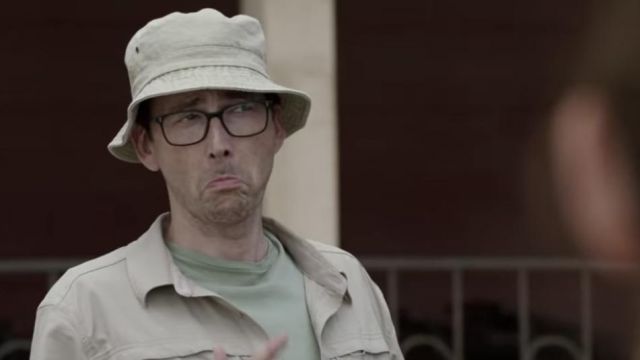Stone Vintage Bucket Hat worn by Walt Siddell-Bauers (David Tennant) as seen in Camping S01E01