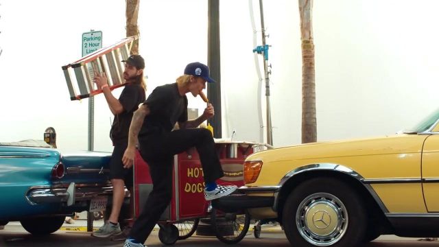 Les sneakers Vans Checkerboard Classic Slip-On de Justin Bieber dans le clip No Brainer de DJ Khaled