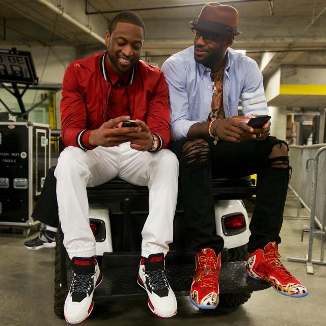 Sneakers Nike Lebron 11 Premium "2k14" worn by  Lebron James  on an Instagram account @brkicks