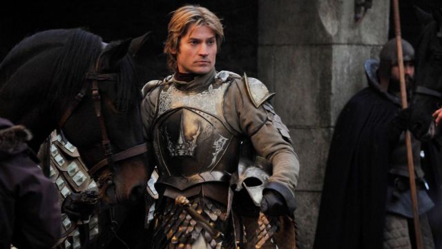 The armor of the Royal Guard of Jaime Lannister (Nikolaj Coster-Waldau) in Game of Thrones S01E03