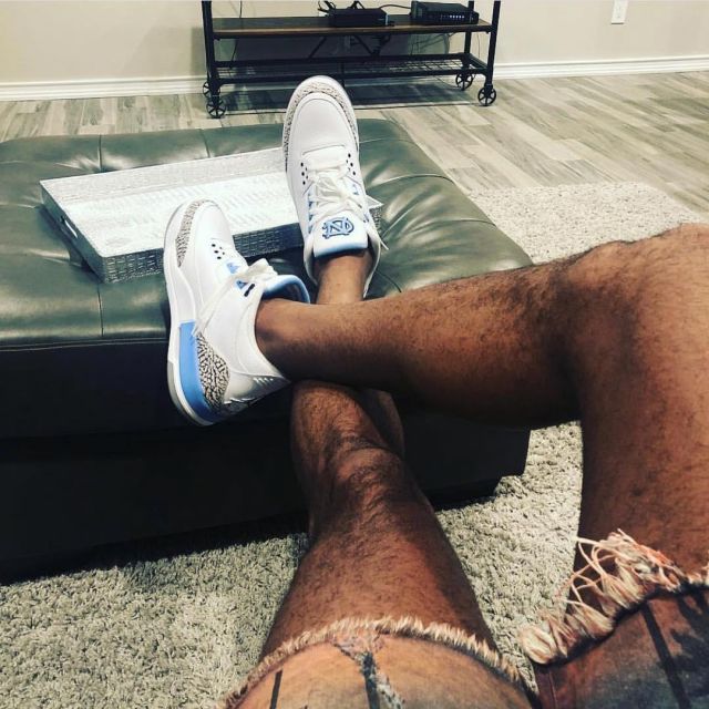 Sneakers AIR JORDAN 3 RETRO "UNC" worn by Pj Tucker on his account Instagram