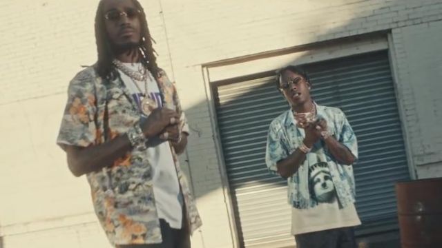 shirt worn by Quavo in Lost It music video of Rich The Kid feat. Quavo, Offset