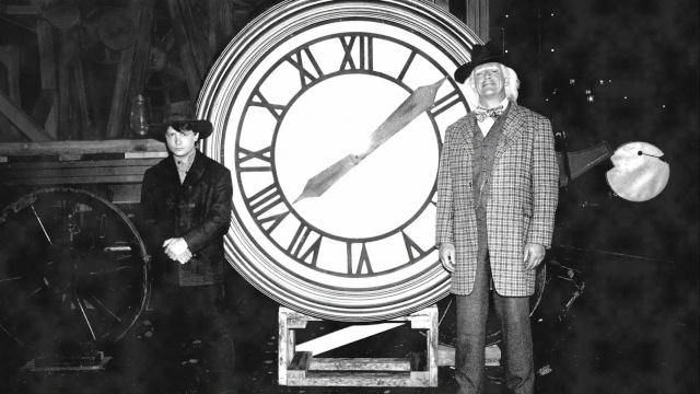 The Photograph Of Doc S Christopher Lloyd And Marty Michael J Fox In Back To The Future Iii Spotern