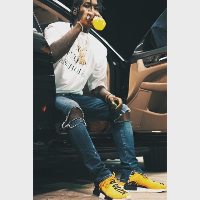 Sneakers Adidas Pw Human Race Nmd "pharrell" made by OFFSET on his account Instagram