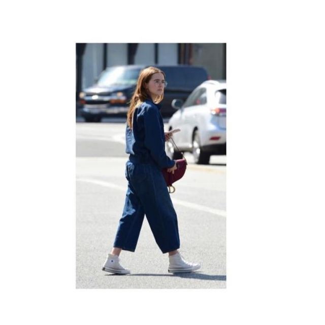 La paire de Converse All Star Hi Optic blanches portées par Zoey Deutch sur son compte Instagram
