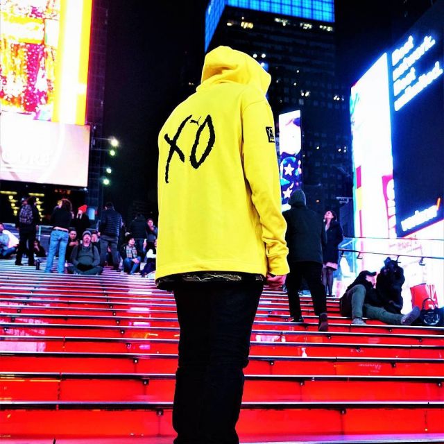 puma xo hoodie yellow