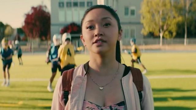Heart pendant necklace worn by Lara Jean (Lana Condor) as in To All the Boys I've Loved Before