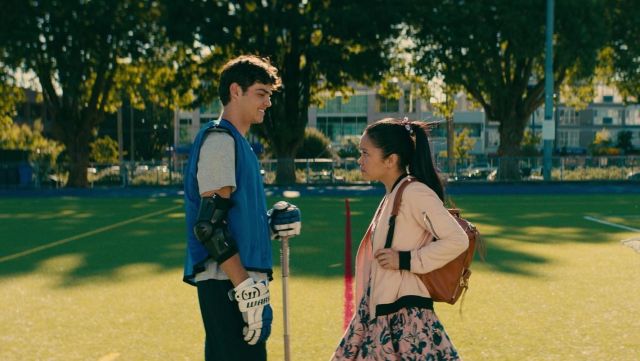 Dex Two-Tone Bomber Jacket worn by Lara Jean (Lana Condor) in To All The Boys I've Loved Before