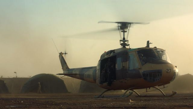 Bell UH-1 Iroquois helicopter as seen in Jack Ryan S01E01