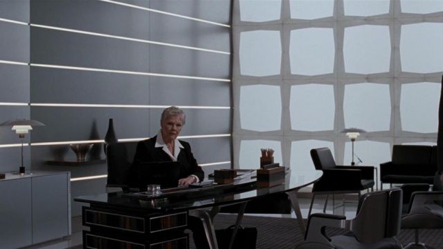The lamp Louis Poulsen in the office of M (Judi Dench) in Quantum of Solace