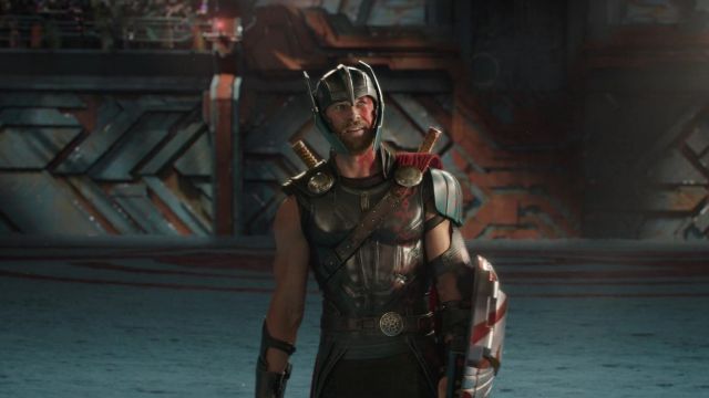 The shield of Thor (Chris Hemsworth) in Thor : Ragnarok