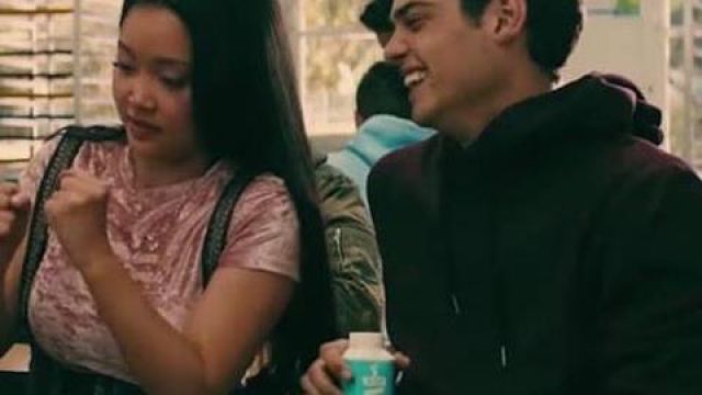 Fitted pink velvet Top worn by Lara Jean (Lana Condor) in To All the Boys  I've Loved Before